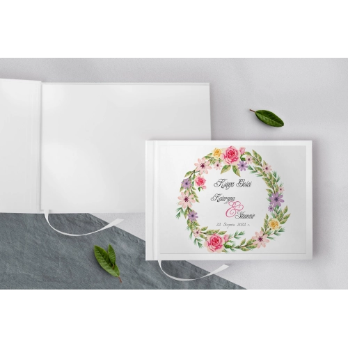 Księga Gości Weselnych Akwarelowe Wianki Motyw 5