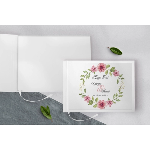 Księga Gości Weselnych Akwarelowe Wianki Motyw 6