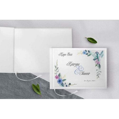 Księga Gości Weselnych Akwarelowe Wianki Motyw 8