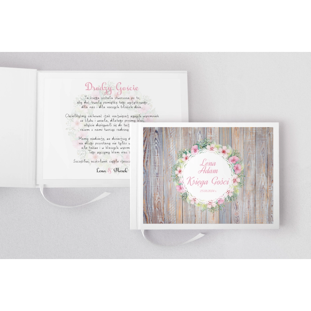 Księga Gości Weselnych Rustical Motyw 6