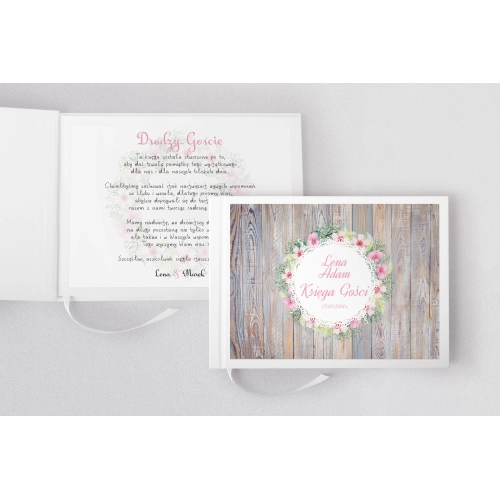 Księga Gości Weselnych Rustical Motyw 6