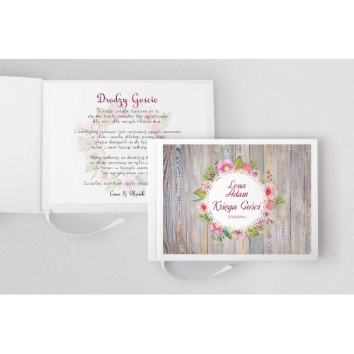 Księga Gości Weselnych Rustical Motyw 8