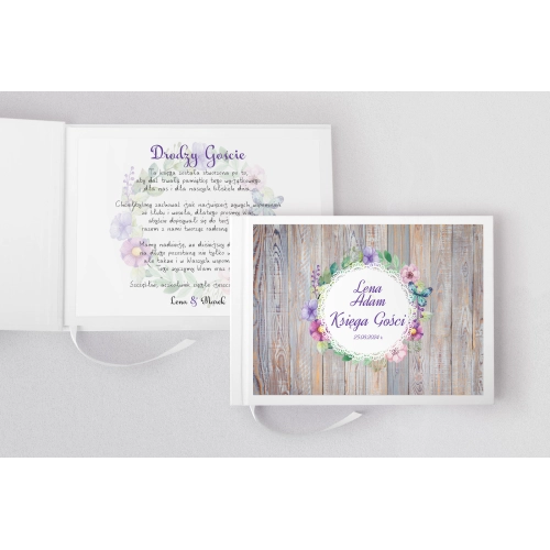 Księga Gości Weselnych Rustical Motyw 9
