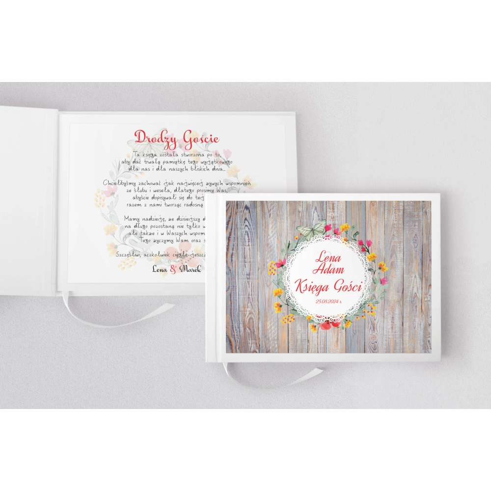 Księga Gości Weselnych Rustical Motyw 10