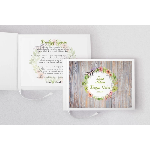 Księga Gości Weselnych Rustical Motyw 11