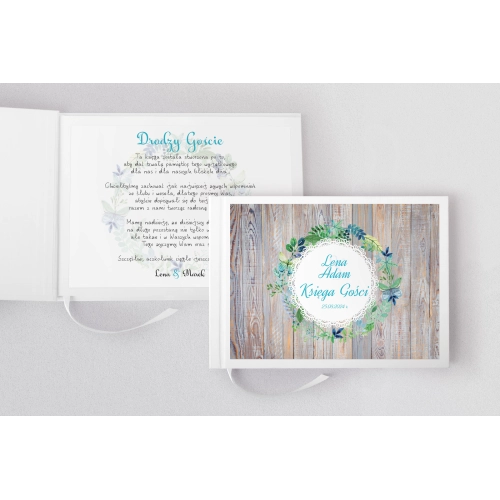 Księga Gości Weselnych Rustical Motyw 12