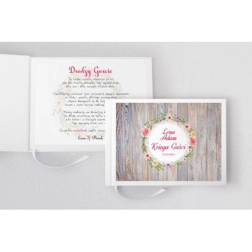 Księga Gości Weselnych Rustical Motyw 14
