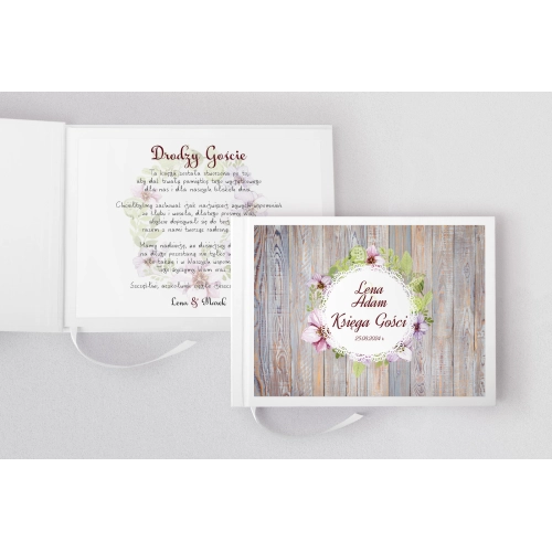 Księga Gości Weselnych Rustical Motyw 17