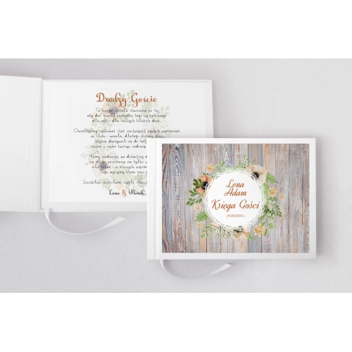 Księga Gości Weselnych Rustical Motyw 18