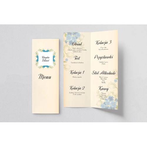 Menu Weselne love Motyw 9