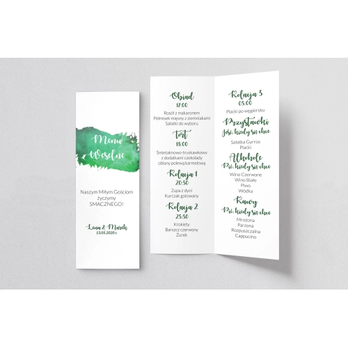 Menu Weselne Stylish Motyw 2