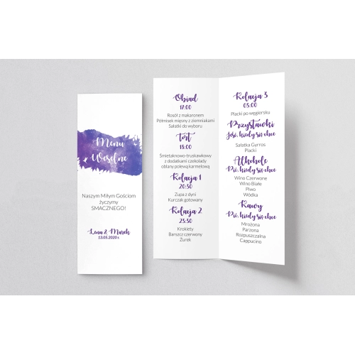 Menu Weselne Stylish Motyw 6