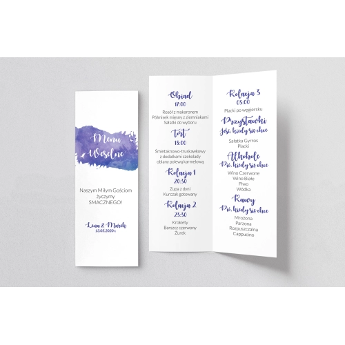 Menu Weselne Stylish Motyw 7