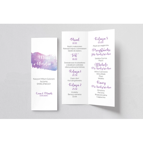 Menu Weselne Stylish Motyw 9