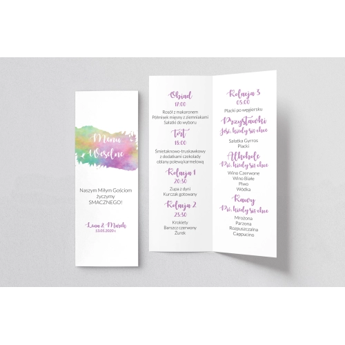 Menu Weselne Stylish Motyw 10