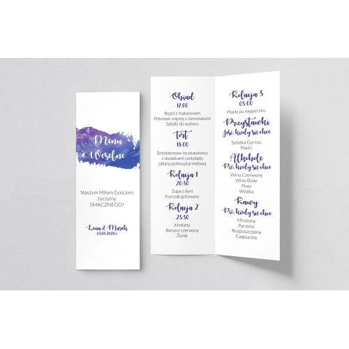 Menu Weselne Stylish Motyw 13