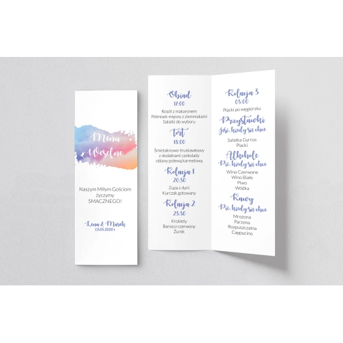 Menu Weselne Stylish Motyw 14