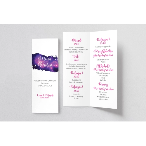 Menu Weselne Stylish Motyw 15