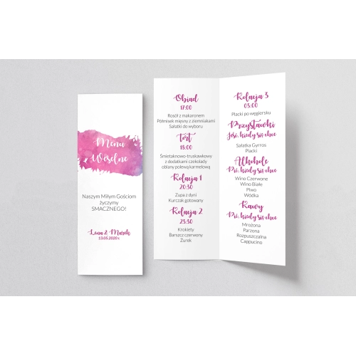 Menu Weselne Stylish Motyw 16