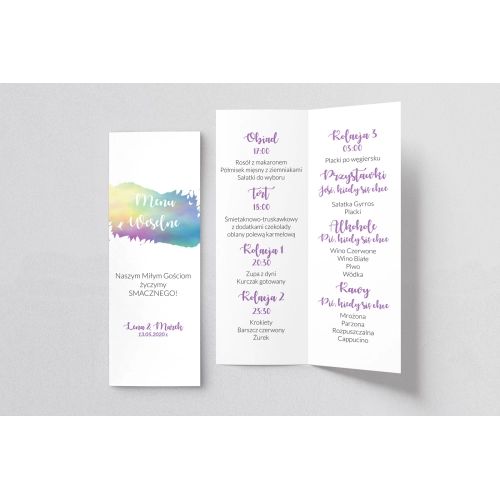 Menu Weselne Stylish Motyw 18