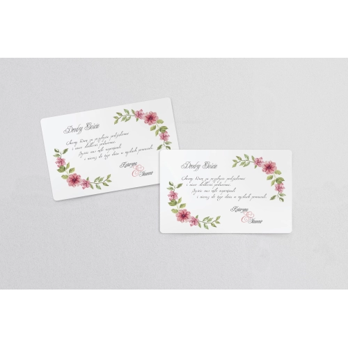 Naklejki na ciasto weselne Akwarelowe Wianki Motyw 6