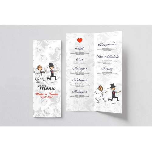 Menu Weselne Zakochani Motyw 2