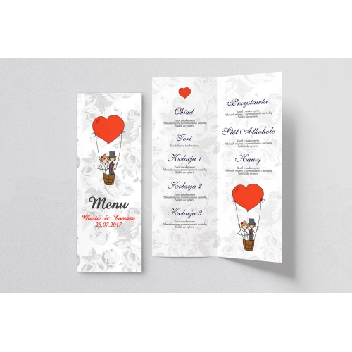Menu Weselne Zakochani Motyw 4