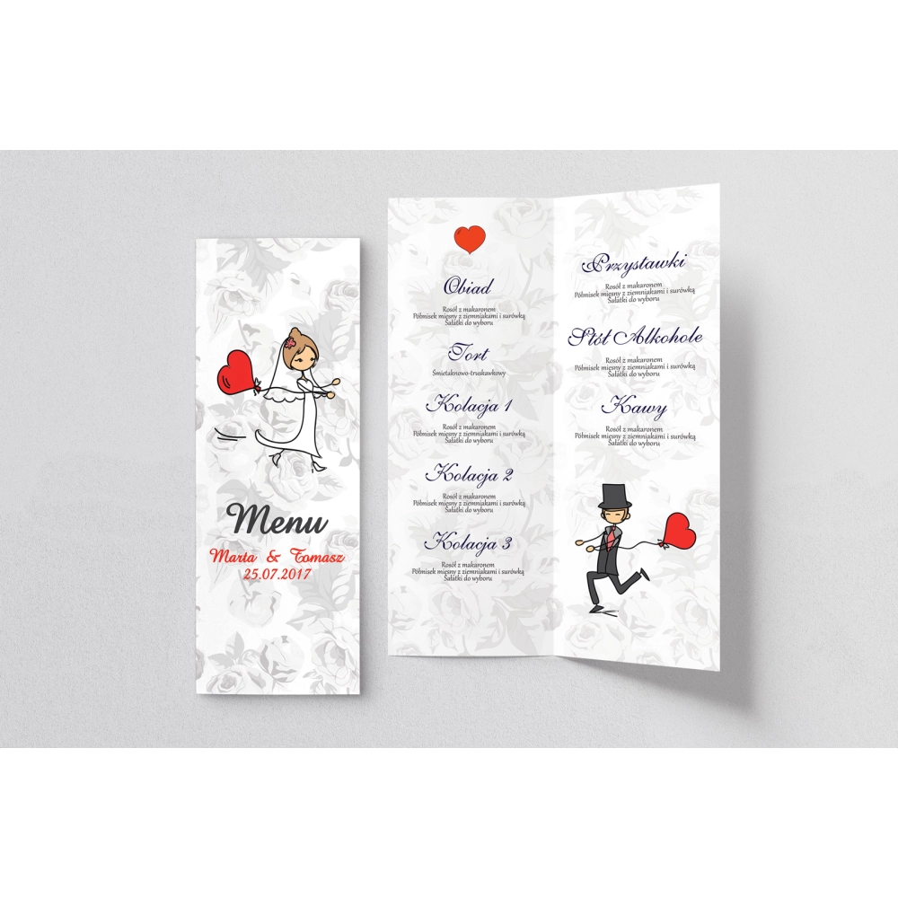 Menu Weselne Zakochani Motyw 5