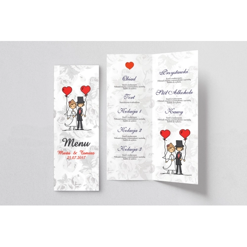 Menu Weselne Zakochani Motyw 7