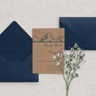 Zaproszenia ślubne Natura Kraft - Motyw 1