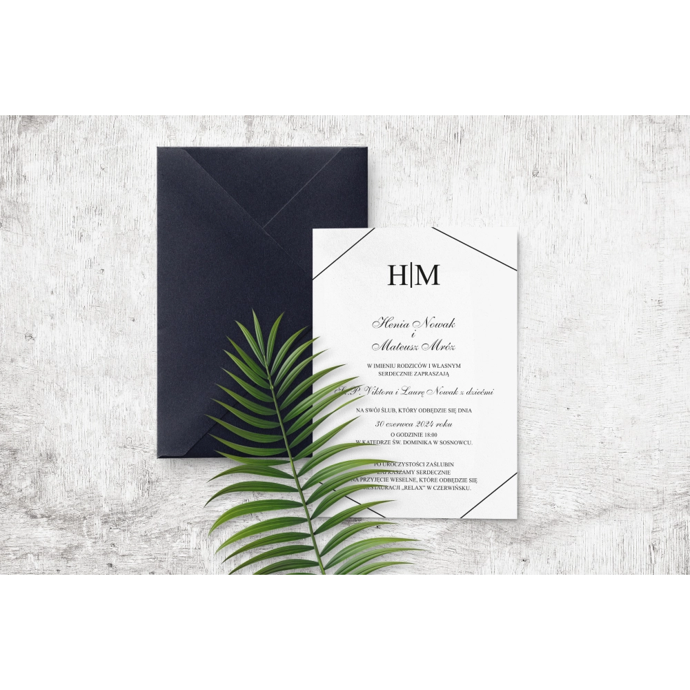Zaproszenia ślubne Elegance - Motyw 1
