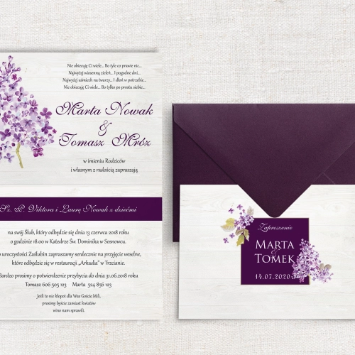 Zaproszenia ślubne Biała Stodoła - Motyw 1