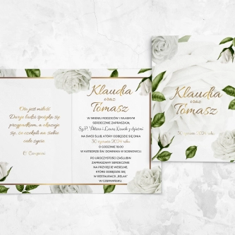 Zaproszenia ślubne Dream - Składane Motyw 1