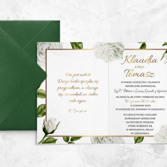 Zaproszenia ślubne Dream - Składane Motyw 1