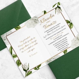 Zaproszenia ślubne Dream - Składane Motyw 1