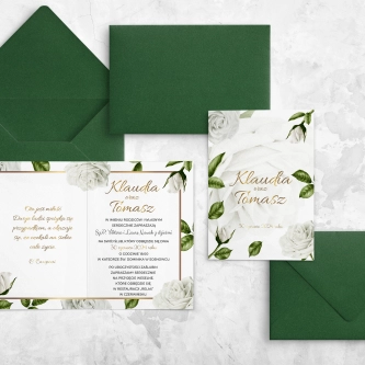 Zaproszenia ślubne Dream - Składane Motyw 1