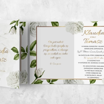 Zaproszenia ślubne Dream - Składane Motyw 1