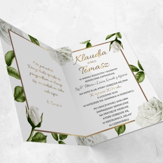 Zaproszenia ślubne Dream - Składane Motyw 1