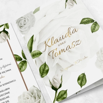 Zaproszenia ślubne Dream - Składane Motyw 1