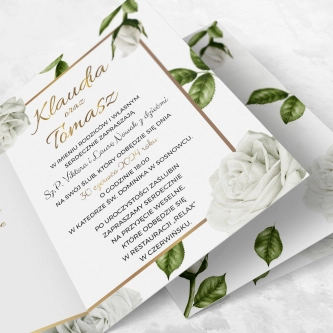 Zaproszenia ślubne Dream - Składane Motyw 1