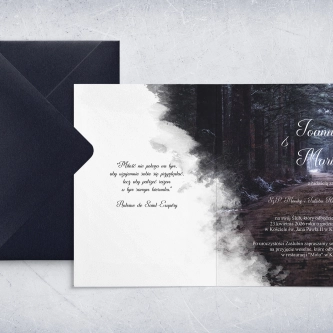 Zaproszenia ślubne Las - Składane Motyw 5