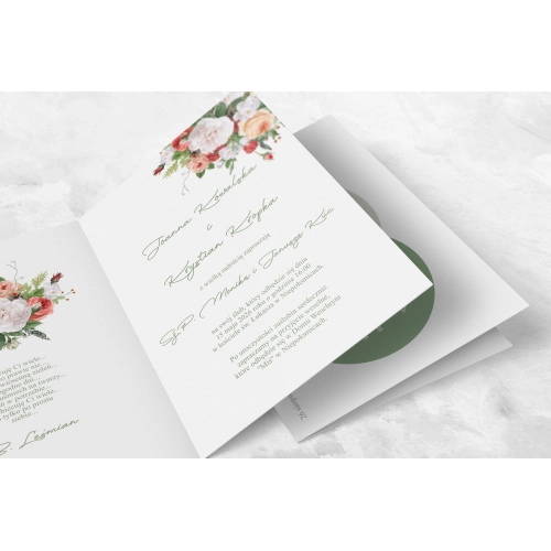 Zaproszenia ślubne Day - Składane motyw 3