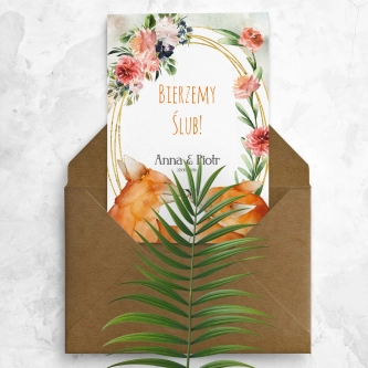 Zaproszenia ślubne Animals - Składane Motyw 1