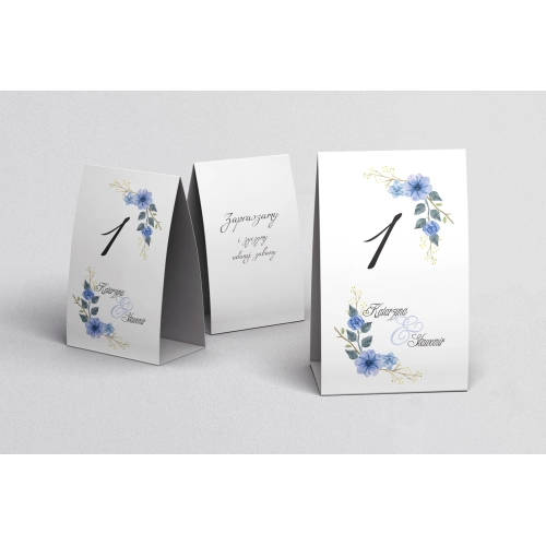 Numerki na stół Akwarelowe Wianki Motyw 1