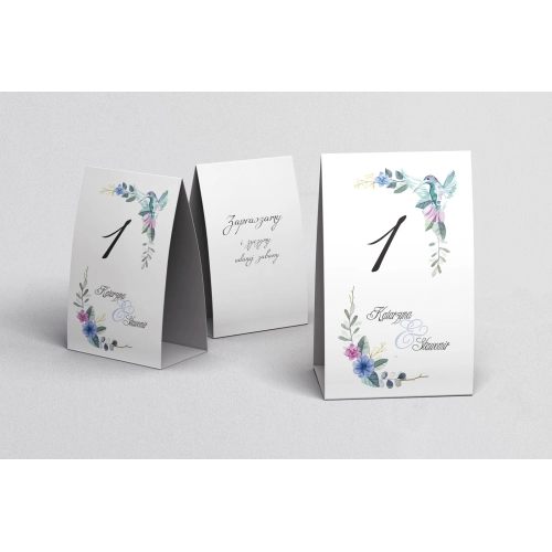 Numerki na stół Akwarelowe Wianki Motyw 8