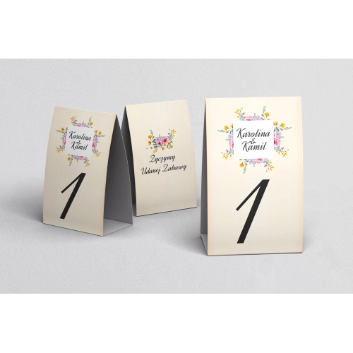 Numerki na stół Love Motyw 1