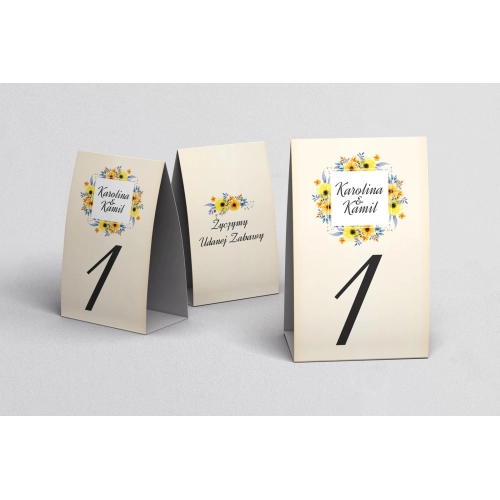 Numerki na stół Love Motyw 3