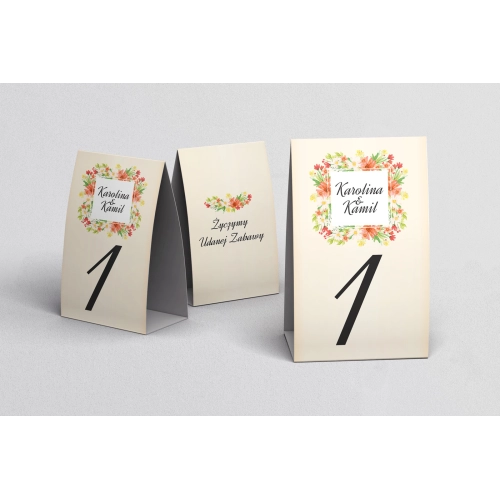 Numerki na stół Love Motyw 4