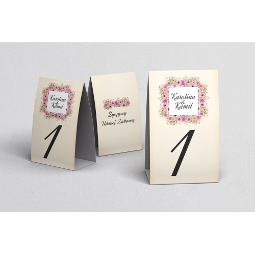 Numerki na stół Love Motyw 5