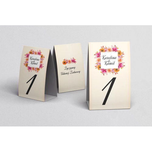 Numerki na stół Love Motyw 12